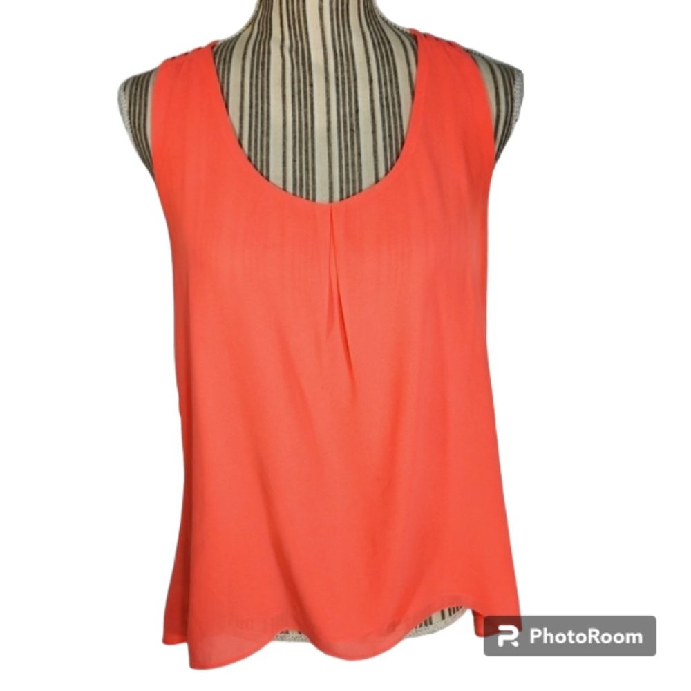 San Joy Tangerine Braided Back Tank Size Large